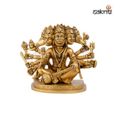 Brass 5 Mukhi Hanuman Idol – 5.4 Inch Height | Panchamukhi Hanuman Brass Statue for Pooja, Protection & Gifting